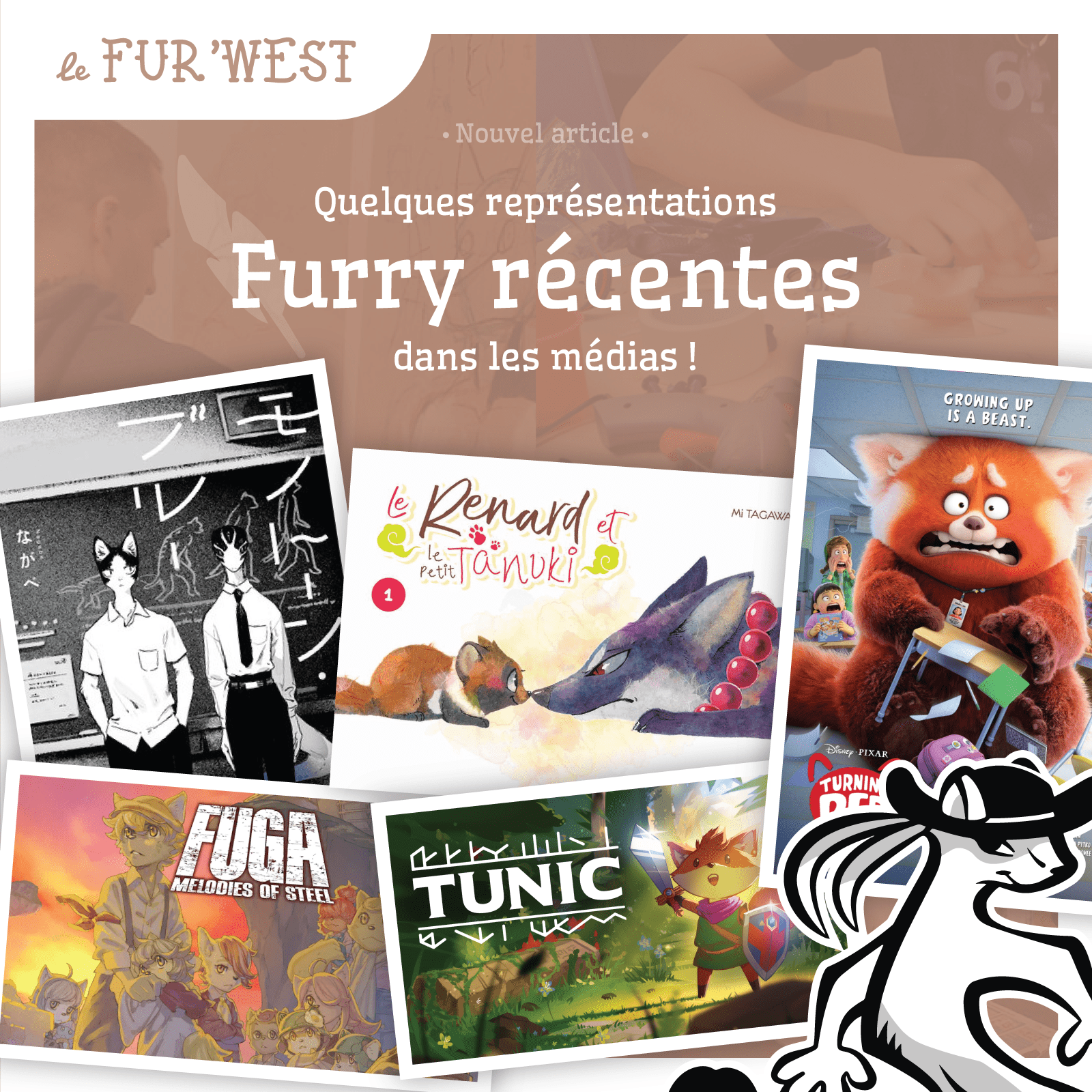 Quelques représentations furry récentes dans les médias !